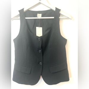 a new day Black Button-Up Vest